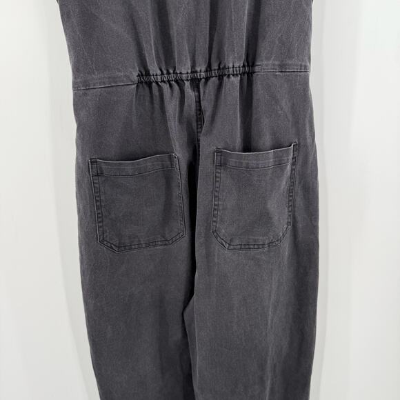 TRULY ME BY SARASARA Jumpsuit Girls Size 14 Gray Cotton Linen Stretch Tie Waist - Picture 9 of 13